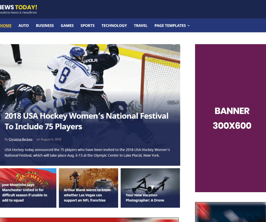 Newstoday Divertisment gratuit Tema Wordpress