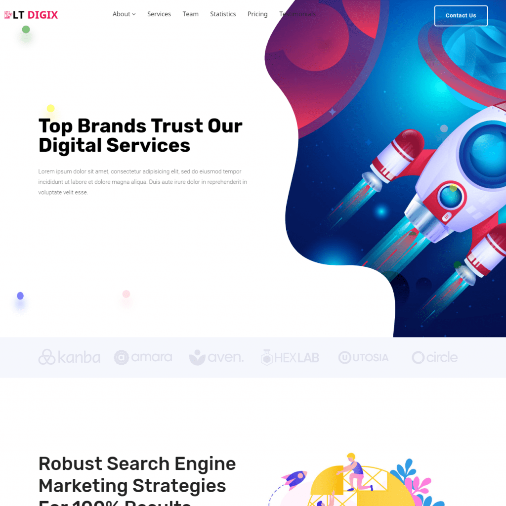 Lt Digix Tema gratuită de marketing Wordpress