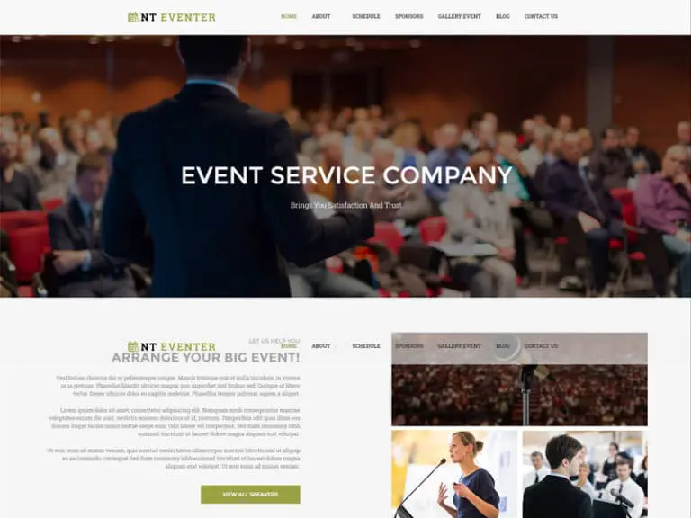 Tema Wordpress Acara Responsif Gratis Nt Event