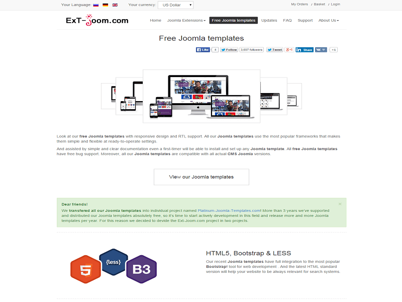 Ext-Temlate Joomla pentru magazin