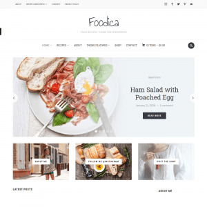 Tema de receitas de comida Foodica para Wordpress 1