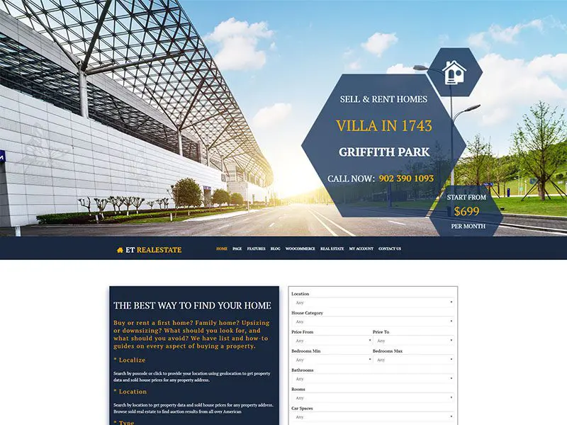 Free Et Real Estate Wordpress 主題
