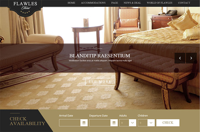 Flawleshotel - Thème de réservation d'hôtel en ligne