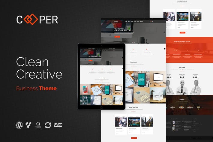 Cooper - Sauberes kreatives Business-WordPress-Theme