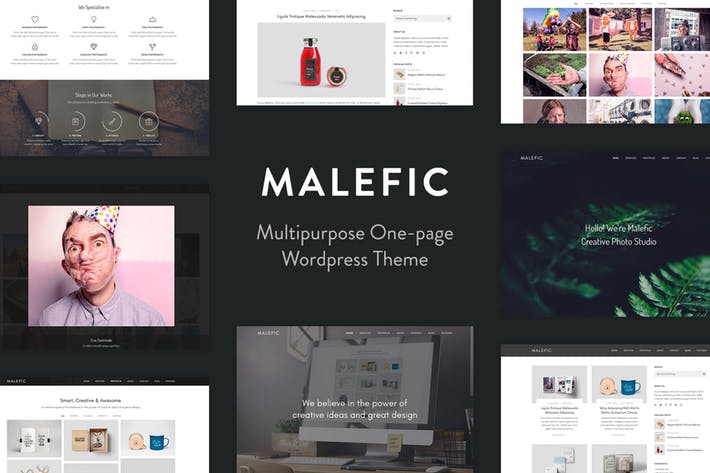 Malefic – One Page Responsive WordPress-Theme