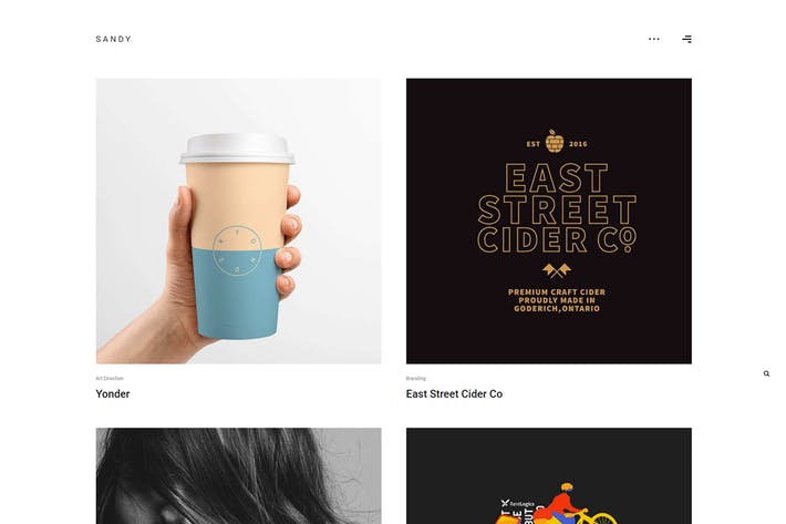 Sandy – Minimales Portfolio-WordPress-Thema