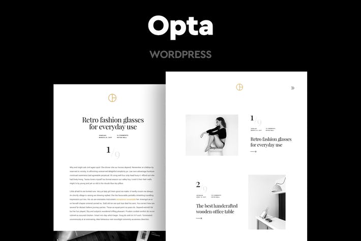 Opta - Minimales Portfolio und Fotografiethema