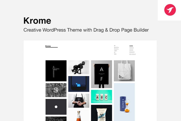 KROME - Minimales kreatives Portfolio-WordPress-Theme