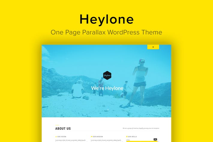 Heylone - One Page Parallax WordPress-Theme
