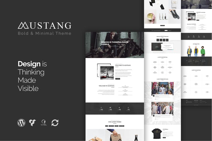 Mustang - Mutiges und minimalistisches WordPress-Theme
