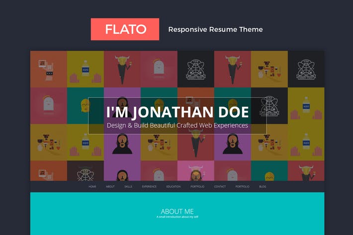 Flatoo - vCard, Lebenslauf, persönliches WordPress-Theme