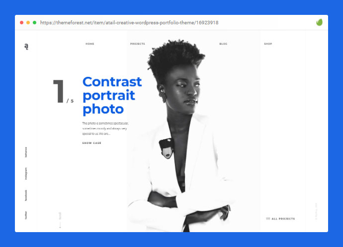 Anadbry – Kreatives WordPress-Portfolio-Theme
