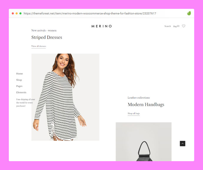 Merinowolle | Modernes WooCommerce-Shop-Theme für Modegeschäfte