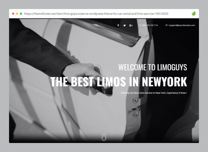 Ragazzi limousine – Tema WordPress creativo per il servizio di noleggio auto e limousine