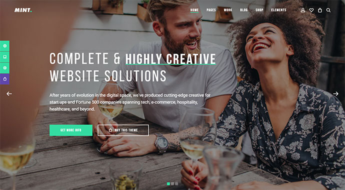 Mint — креативная многоцелевая тема WordPress
