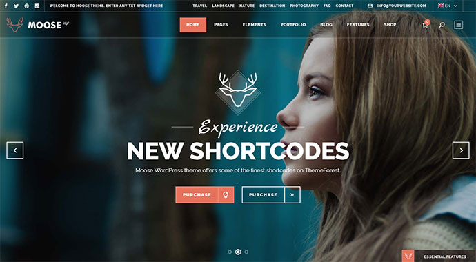 Moose — креативная многоцелевая тема