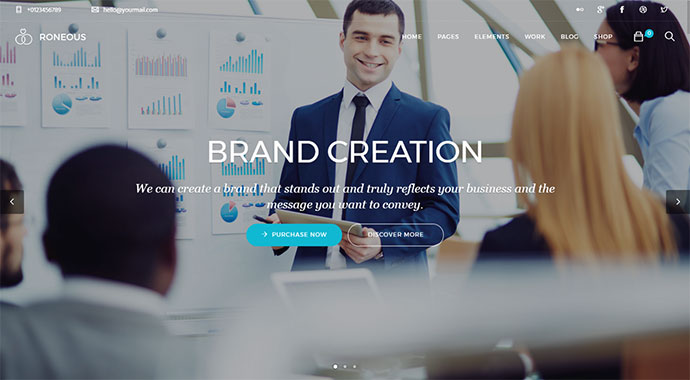Roneous — креативная многоцелевая тема WordPress