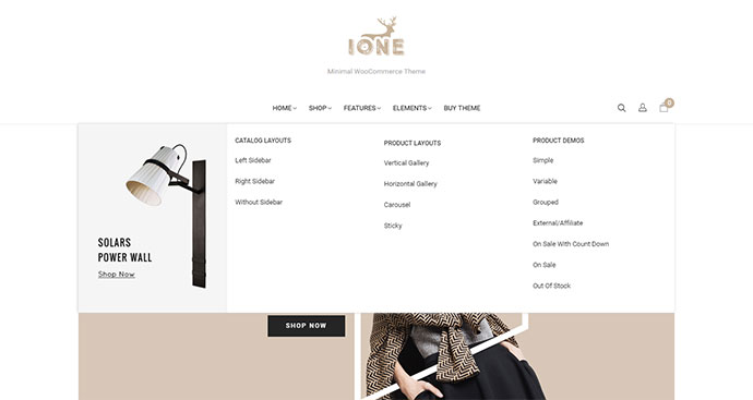 iOne - Tema WooCommerce cu receptivitate minimă