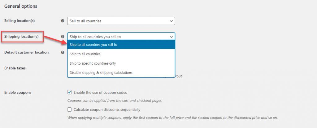 موقع قاعدة WooCommerce
