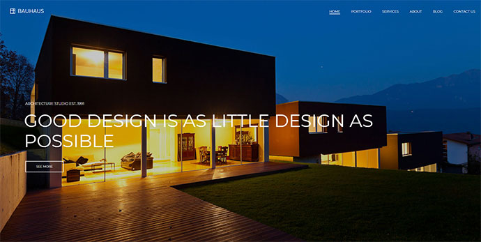 Bauhaus - Tema WordPress di architettura e portfolio