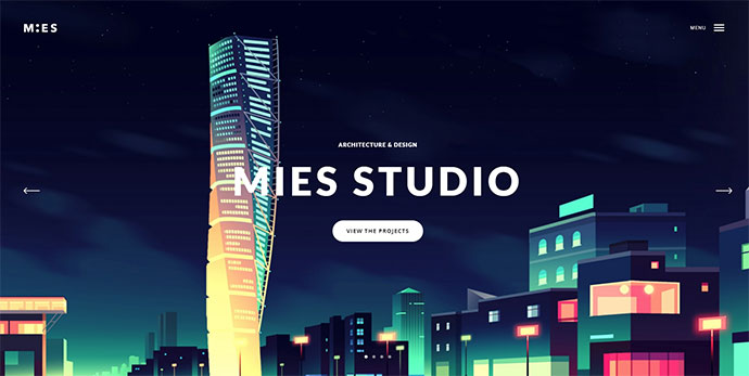 MIES - Un tema WordPress di architettura d'avanguardia