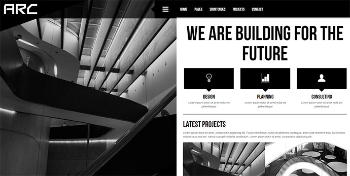 Arco - Tema WP aziendale per architetti reattivi
