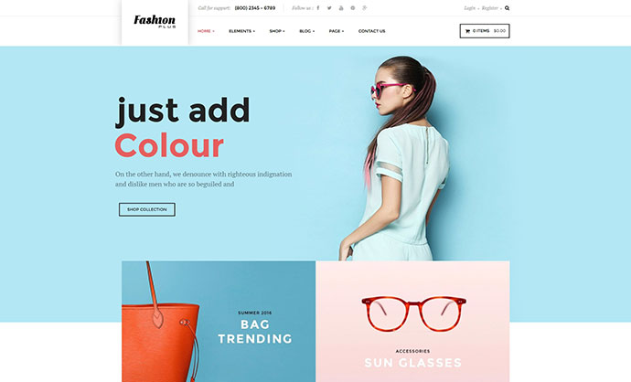 WooCommerce 패션 WordPress 테마 - 패션 플러스
