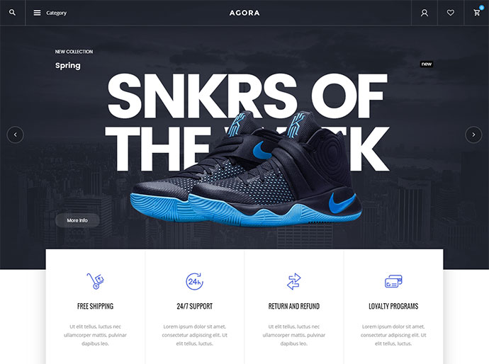 Agora - AJAX WooCommerce 테마