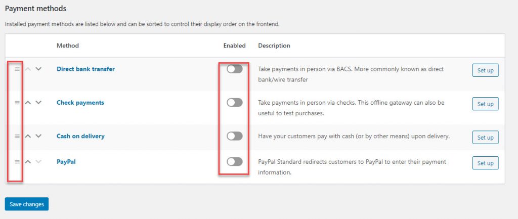 WooCommerce-Zahlungsoptionen