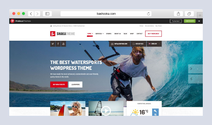 Shaka - O temă WordPress pentru afaceri pe plajă