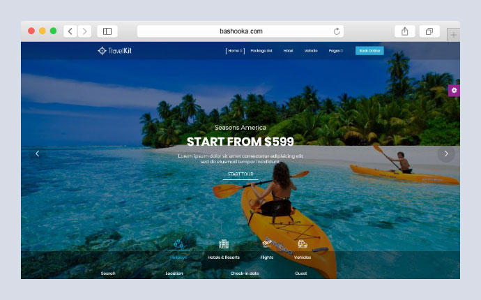 Travelkit - Tema cu drepturi depline pentru tur și călătorie WordPress