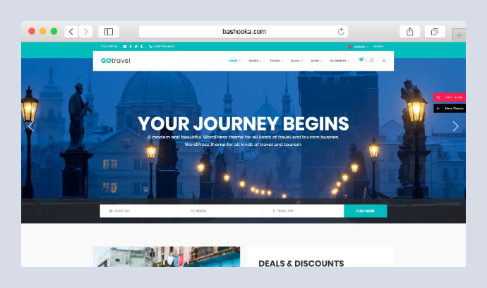 GoTravel - Agenție de turism și temă de turism