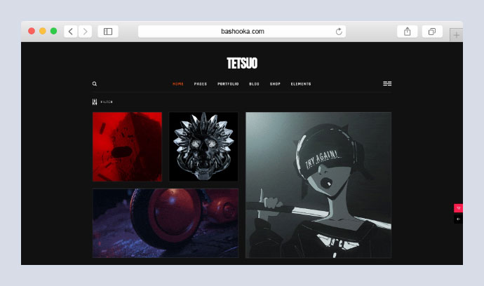 Tetsuo - Portfolio et thème de l'industrie créative
