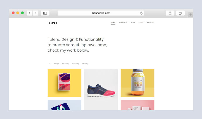 Thème WordPress du portefeuille minimal de Blund