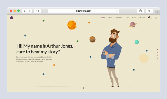 Thème de portefeuille WordPress Illustrator