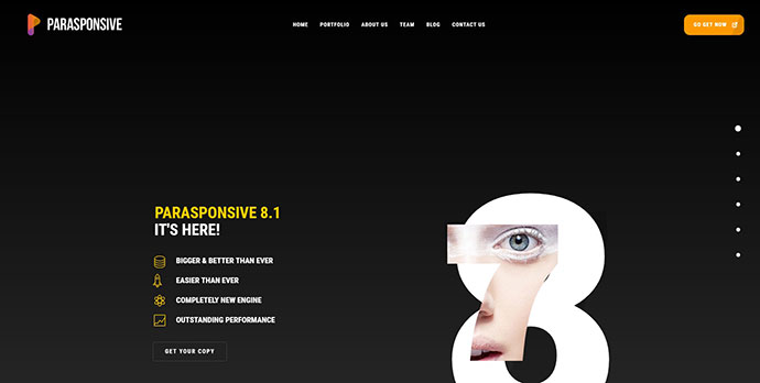 Parallaxe WordPress parasponsive