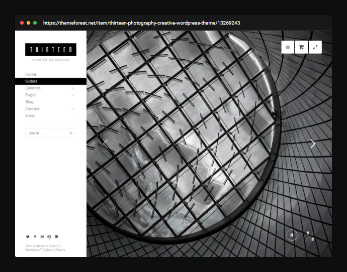 Treize | Thème WordPress pour la photographie et la création