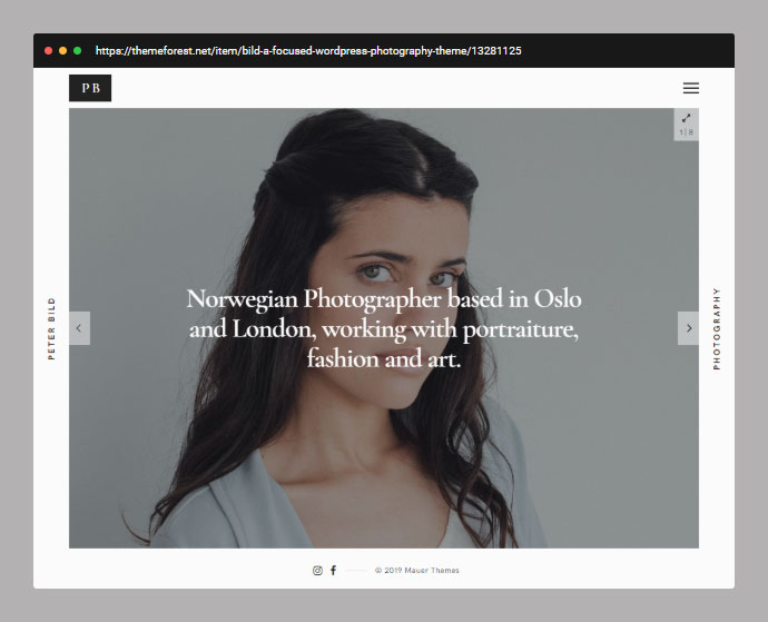 Bild – Un thème de photographie WordPress ciblé