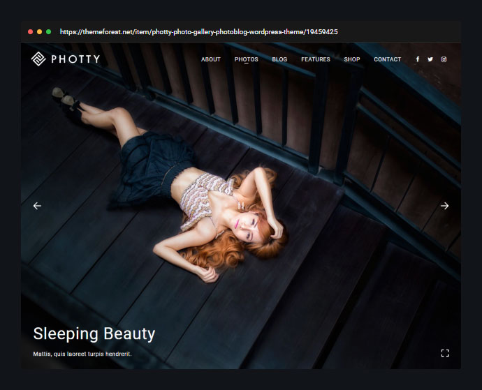 Photographie | Photty Photography WordPress pour la photographie