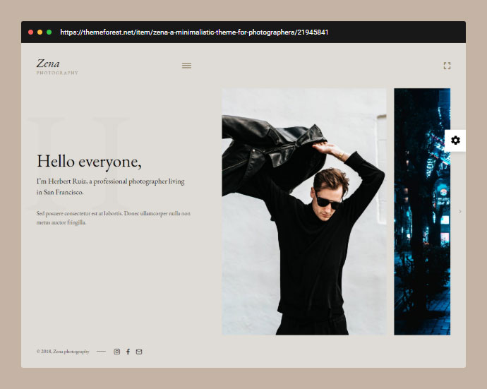 Zena, un thème minimaliste pour les photographes