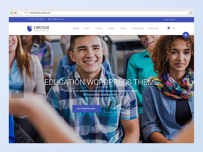 Lincoln — motyw WordPress do projektowania materiałów edukacyjnych