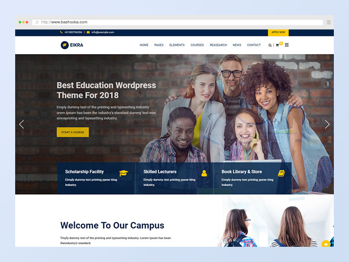 Eikra Education - Motyw WordPress Edukacja