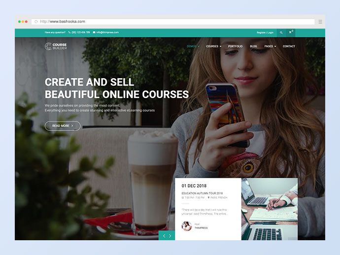Motyw WordPress LMS dla kursów online, szkół i edukacji | Kreator kursów LMS