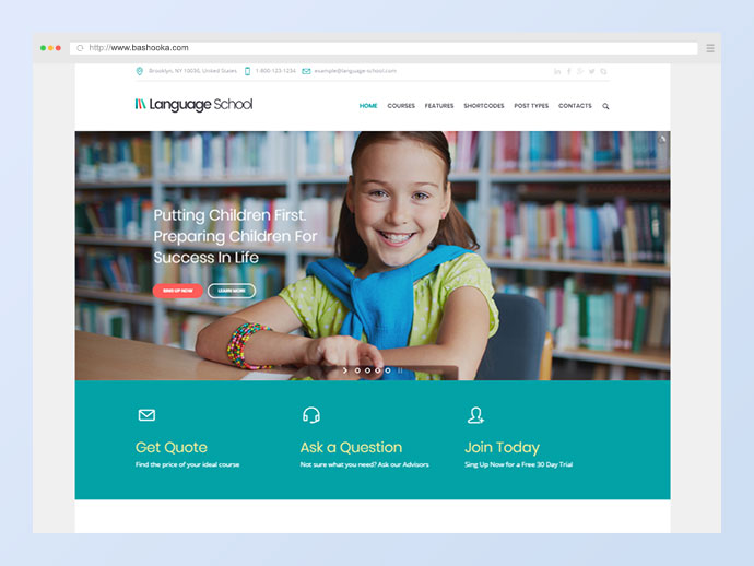 Szkoła językowa — motyw WordPress dla kursów i systemu zarządzania nauką