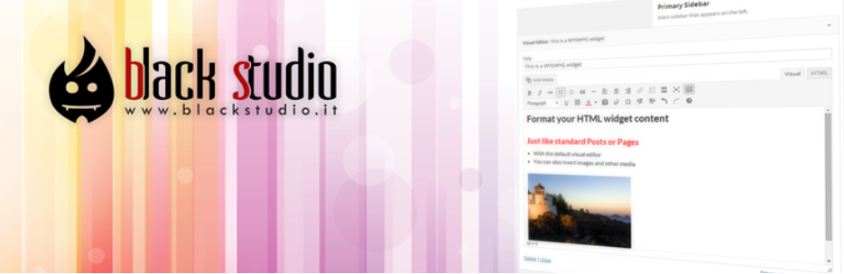 Widget Tinymce de estudio negro