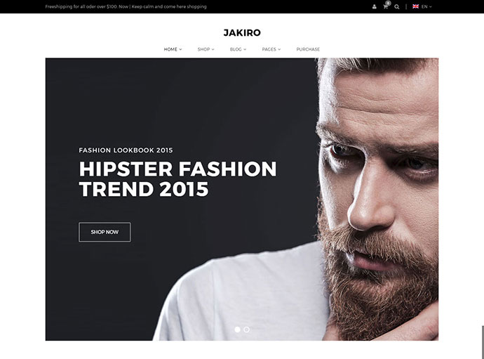 Jakiro — тема WordPress для модного магазина