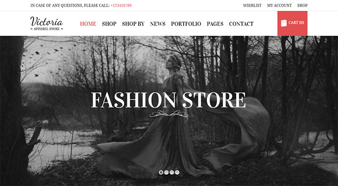 Victoria - модная тема WordPress для WooCommerce