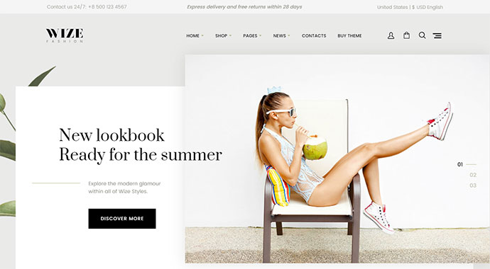 WooCommerce Многоцелевая адаптивная тема WordPress - WizeStore