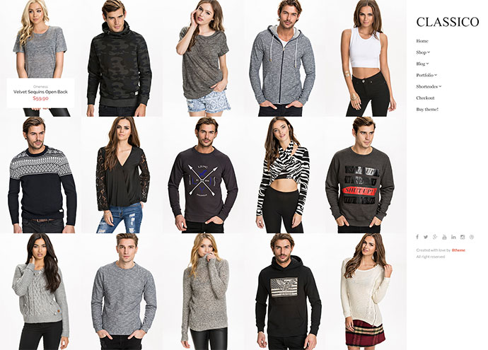 Classico — адаптивная тема WordPress для WooCommerce