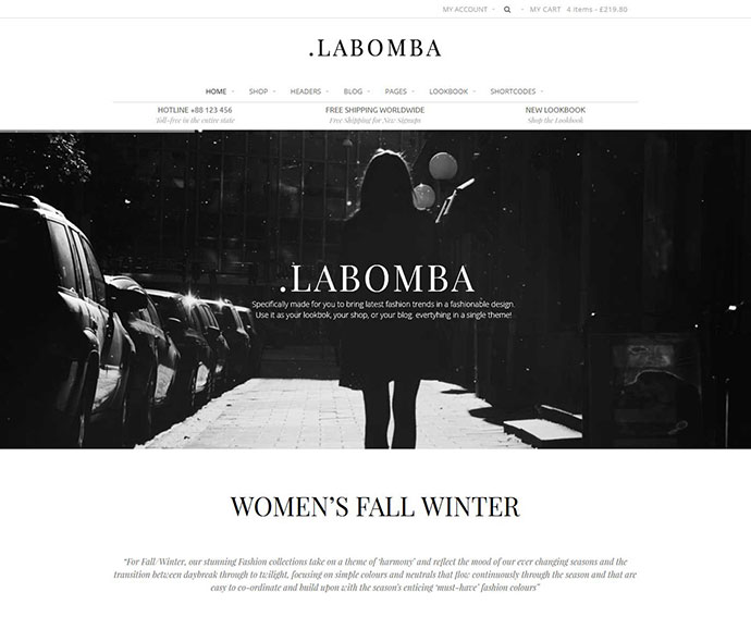 Labomba — адаптивная многоцелевая тема WordPress